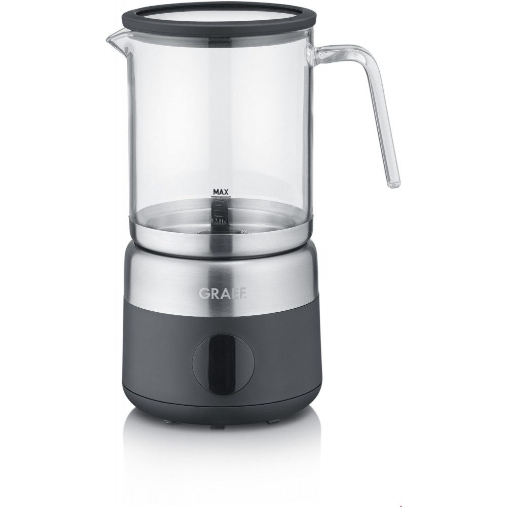 Graef Milchaufschäumer MS802 EU Schwarz mit Glasbehälter